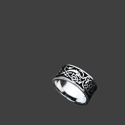 Mens Fashion Vintage Stainless Steel Ring - Mensclub.co.uk