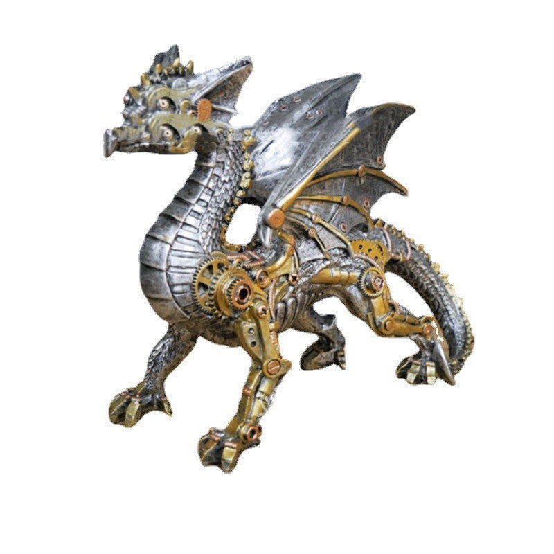 Steampunk Dragon Resin Craft Decorative Ornament – Unique Home Decor Hanging Piece