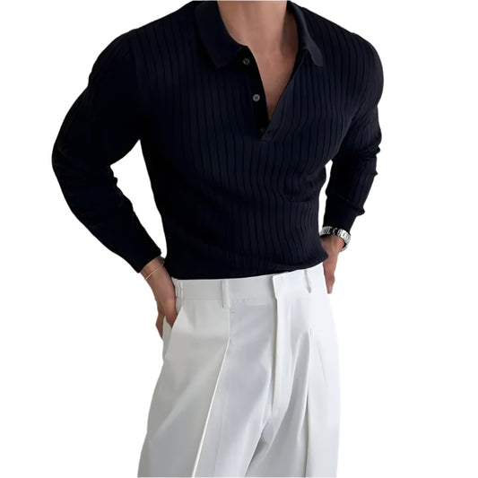 Men's Slim Fit Knitted Pullover – Stylish & Comfortable