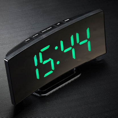 Creative Digital LED Mirror Alarm Clock | Sleek Design with Big Mirror Display | Home & Office Use