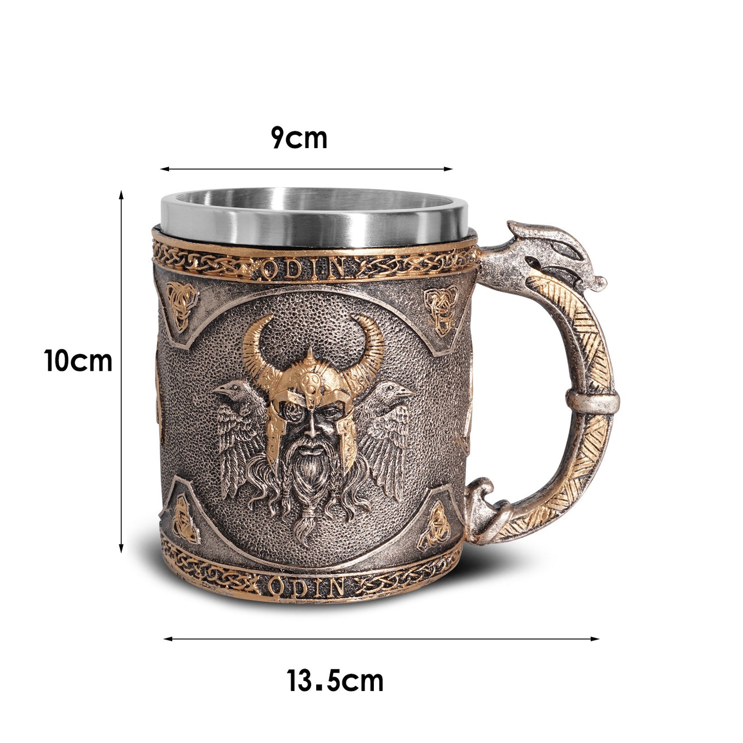 Personalized Tableware Viking Stainless Steel Liner Skull Tankard