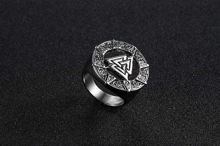 Viking Warrior Men's Ring – Durable Zinc Alloy, Lightweight 15g | Available in Sizes O - Z3