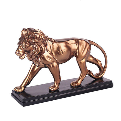 Modern Resin Desk Lion Decoration – Hand-Painted Creative Gift for Animal Lovers