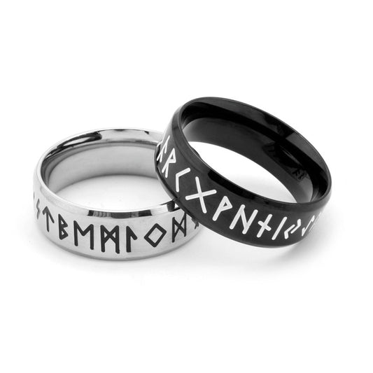 Viking Number Ring – High-Quality Titanium Steel with Polished Finish | Durable & Stylish