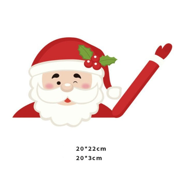 Santa Wiper Car Sticker | Waterproof & Sun-Proof | Reusable Festive Decoration for Your Vehicle