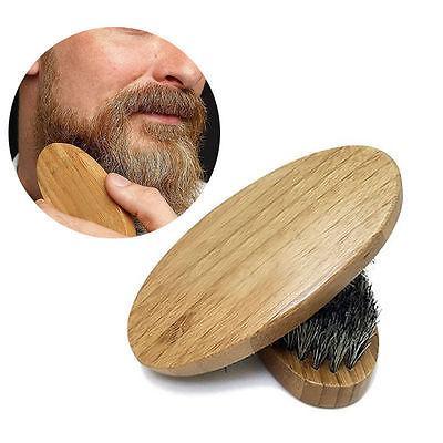 Natural Boar Bristle Beard Brush - Compact Grooming Tool for Men, Promotes Healthy Beard Maintenance