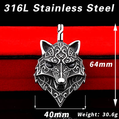 Toke Wolf Viking Pendant – High-Quality Titanium Steel | Lightweight 30g, Bold Design