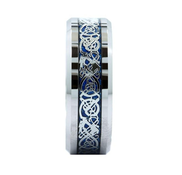 Silver Tungsten Celtic Ring - Mensclub.co.uk