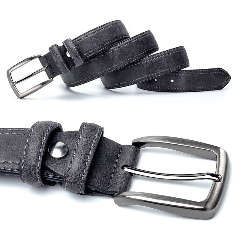 Vintage-Style Men's Belt - Classic Elegance with Premium Imitation Leather