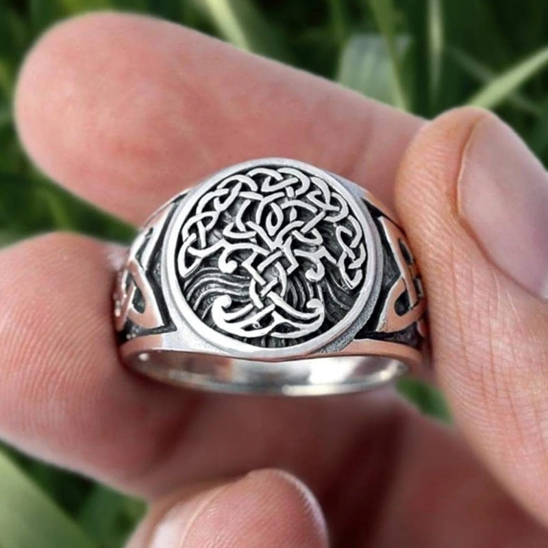 European and American Viking Celtic Tree of Life Ring - Mensclub.co.uk