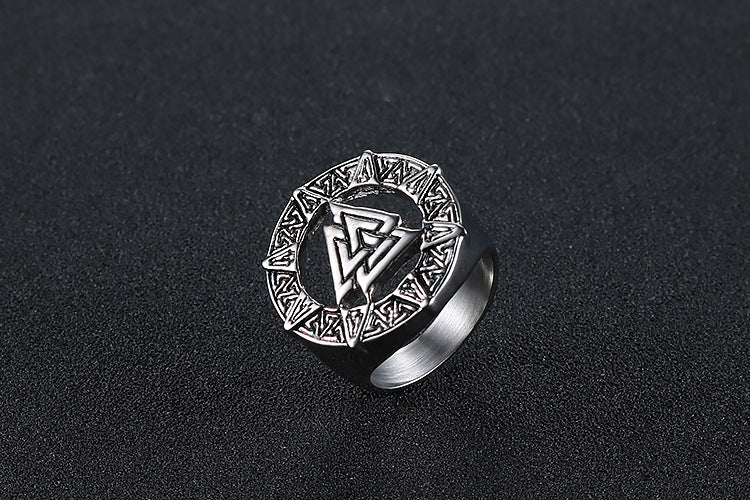 Viking Warrior Men's Ring – Durable Zinc Alloy, Lightweight 15g | Available in Sizes O - Z3