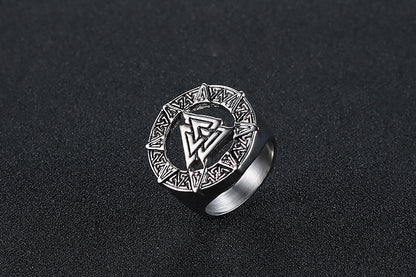 Viking Warrior Men's Ring – Durable Zinc Alloy, Lightweight 15g | Available in Sizes O - Z3