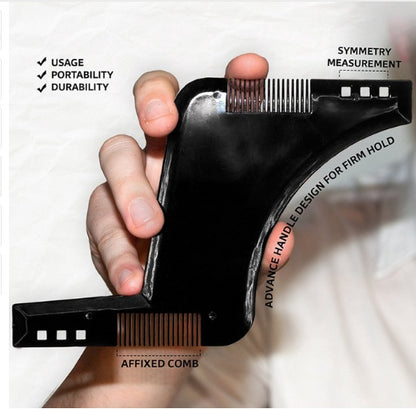 Transparent Black Beard Comb | Dual Teeth | High-Quality ABS Plastic | Perfect Beard Styling Tool