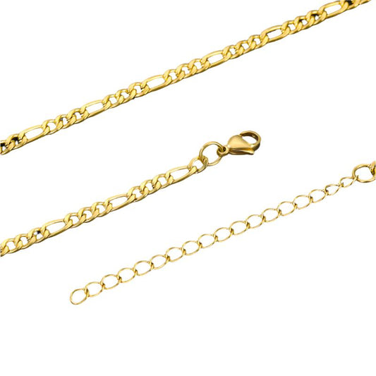 Handmade Cuban Necklace Extension Chain | Gold & Silver | Stainless Steel | Unisex | 21+10cm or 38+7cm