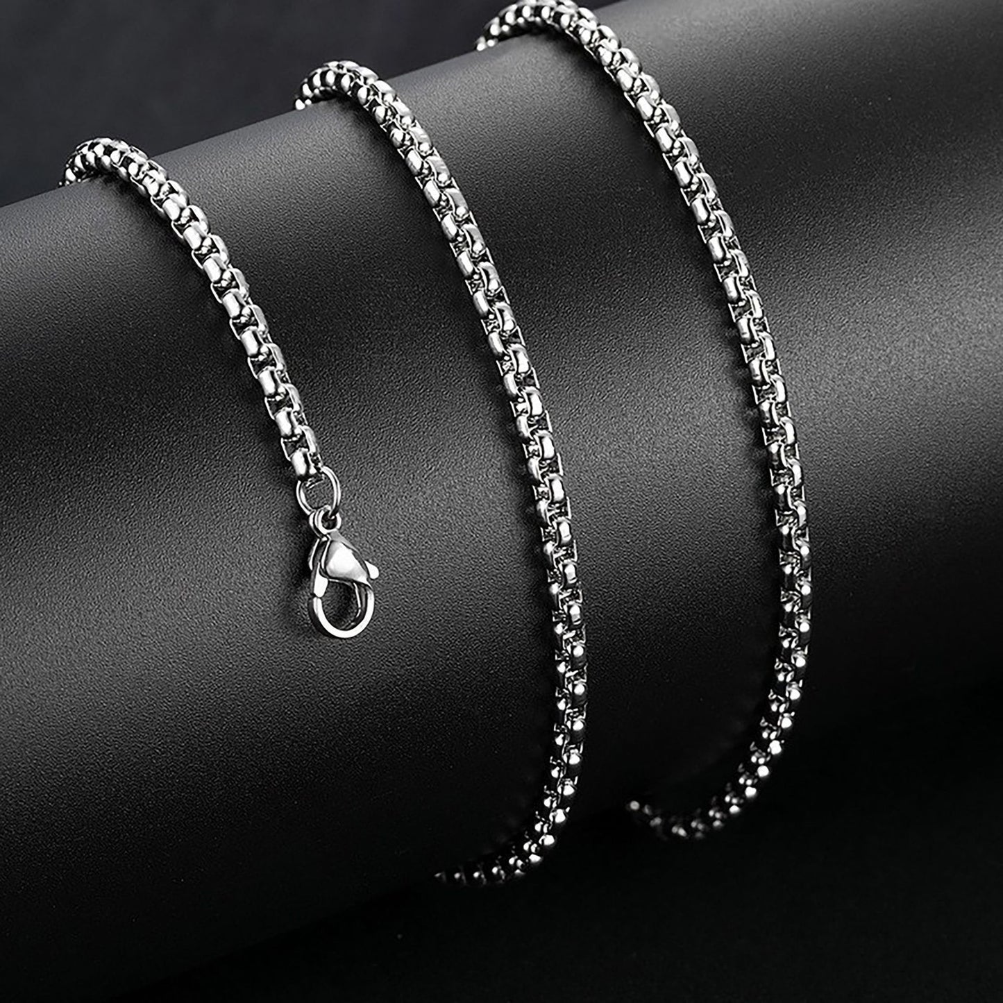 Men's Stainless Steel Necklace | Electroplated Party Pearl Chain | Durable & Sleek Street Style