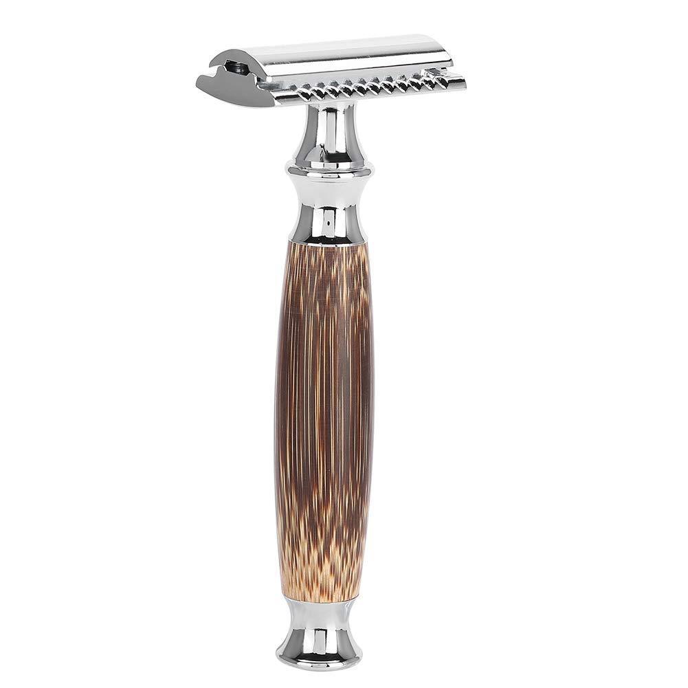 Eco-Friendly Natural Bamboo Handle Double Edged Safety Razor - Durable Metal Design for a Smooth Shave