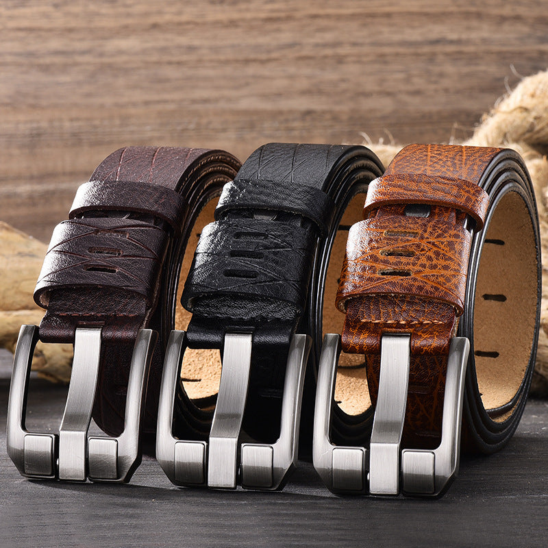 Versatile Double Skin Leather Belt for Men | Stylish and Durable | Leisure Accessory