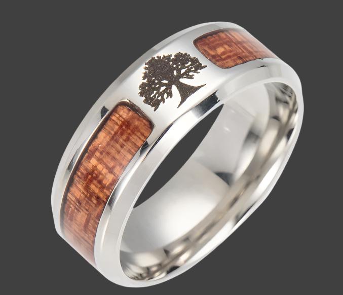 Men's Stainless Steel Tree Shape Rings | Unisex | Durable & Stylish | Multiple Designs