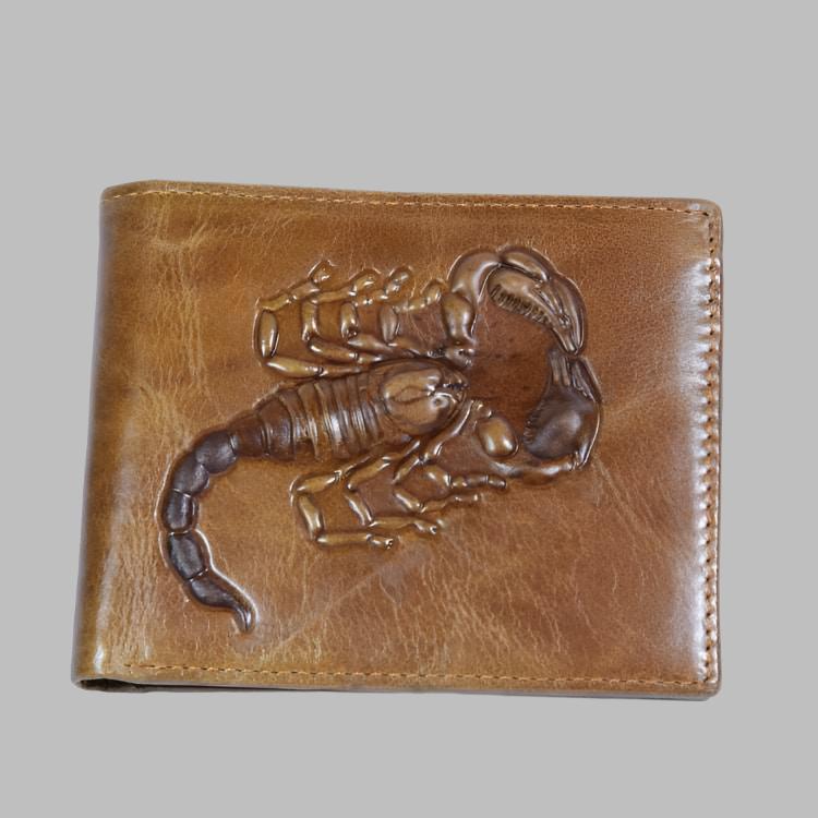 New Men's Scorpion Wallet Retro Short Business Wallet - Mensclub.co.uk