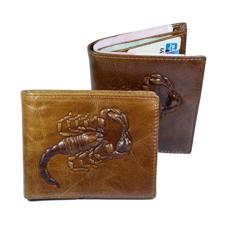 New Men's Scorpion Wallet Retro Short Business Wallet - Mensclub.co.uk