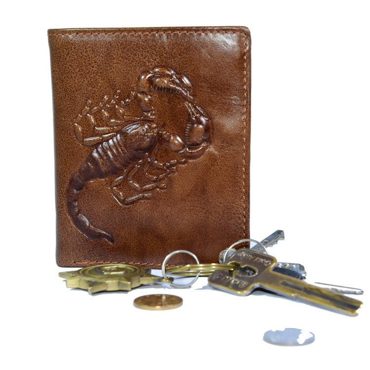 New Men's Scorpion Wallet Retro Short Business Wallet - Mensclub.co.uk