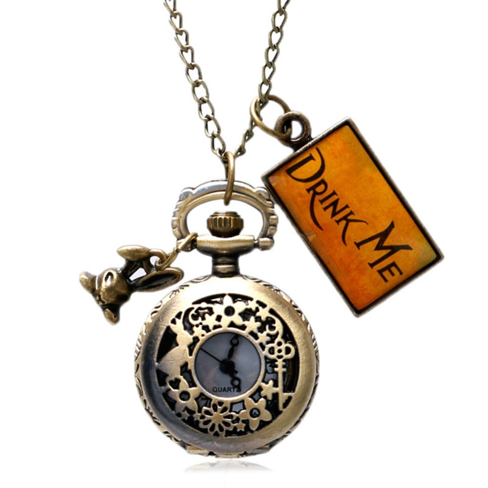 Vintage Alice Openwork Petal Pocket Watch - Mensclub.co.uk