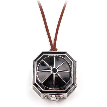 Unisex Compass Necklace | Electroplated Alloy Pendant | Durable & Stylish