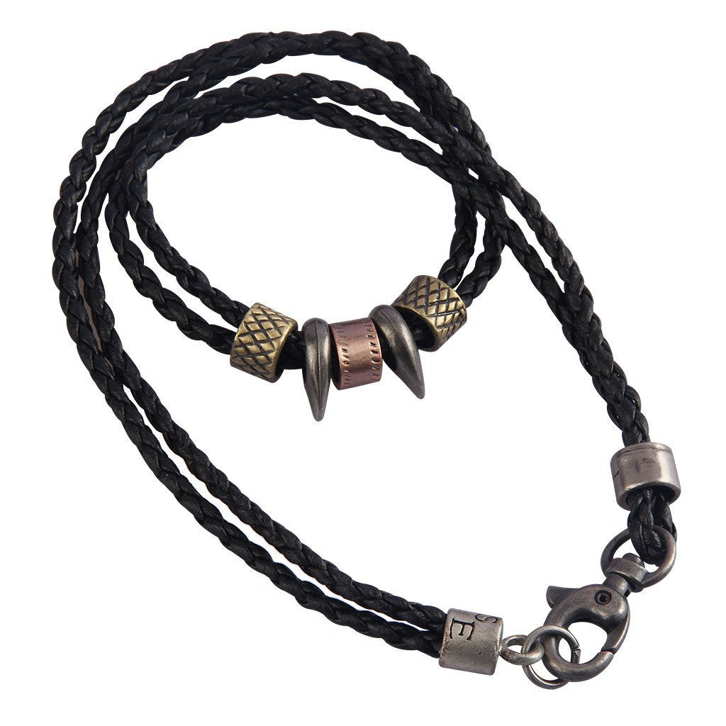 Trendy Unisex Davieslee Man-made Leather Necklace | Multi-layer Horsewhip Chain Style