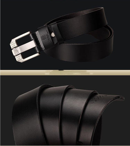 Wear-Resistant Classic High-End Belt | Durable Artificial Leather | Alloy Buckle | All-Match Style for Men