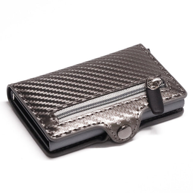 Ion Carbon Fiber Wallet Men Slim Wallet Anti-theft Card Case - Mensclub.co.uk