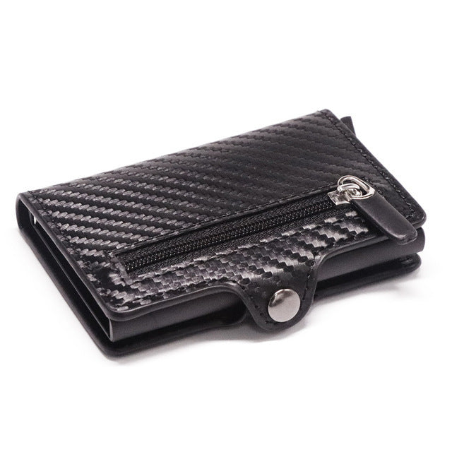 Ion Carbon Fiber Wallet Men Slim Wallet Anti-theft Card Case - Mensclub.co.uk