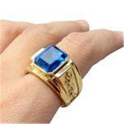 Trendy Vintage Men's Gold Diamond Ring | Geometric Design | Zircon Inlay | Multiple Colors