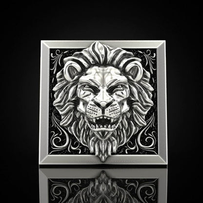 Vintage Lion Rings | Durable Alloy | Electroplated Finish | Unisex Design | Inlaid Gems