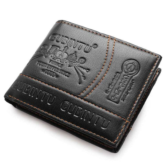 Men's Short And Simple Leather Wallet - Mensclub.co.uk