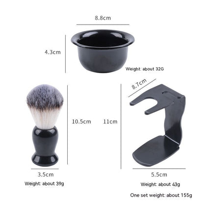 Men's Beard Suit Pogonotomy Brewing Bowl Barber Beard Cleaning Care Nylon Hair Beard Brush