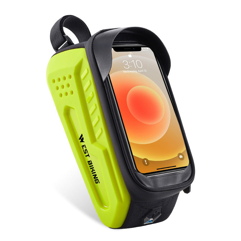 Hard Shell Bicycle Phone Bag | 2L Capacity, TPU Touch Screen, Durable Storage for Cycling Essentials