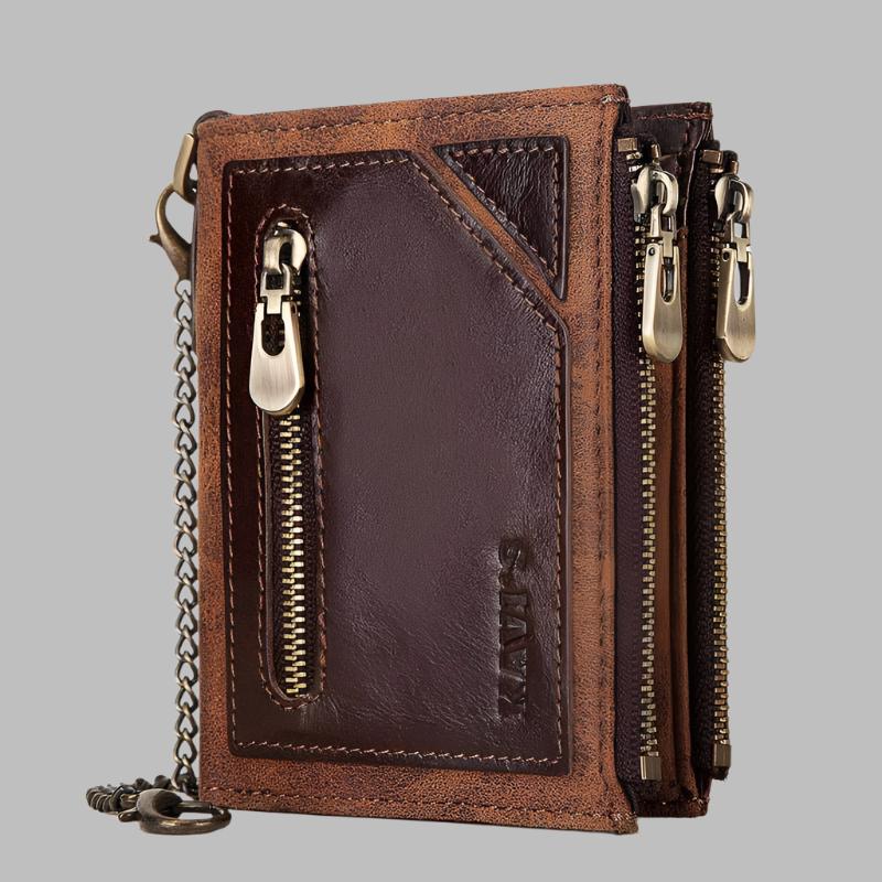 Men's Wallet Anti-theft Swiping RFID Leather Wallet Multifunctional - Mensclub.co.uk