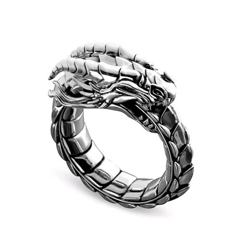 Vintage ethnic Dragon Male Rings - Mensclub.co.uk