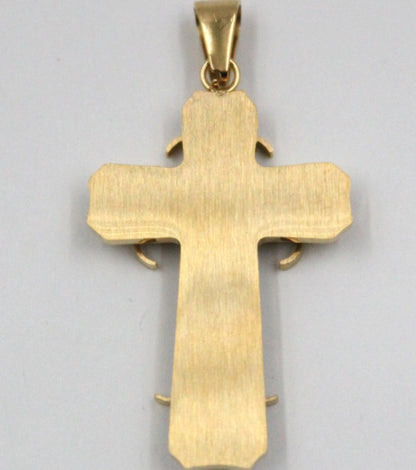 TL Stainless Steel Cross Pendant Necklace | 3-Layer Stereoscopic Design | Stylish & Durable for Men