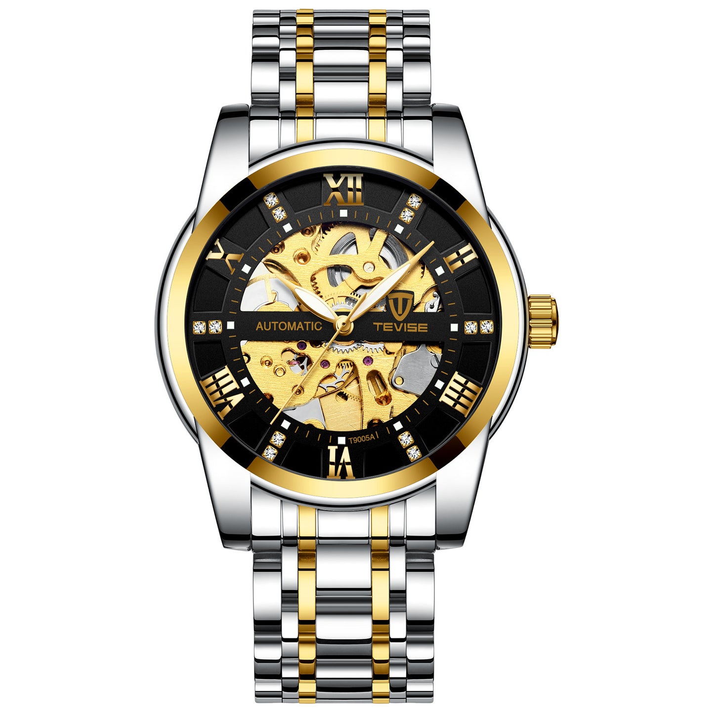 TEVISE T9005A Fashion Automatic Mechanical Watch - Stylish & Durable Stainless Steel | 30M Waterproof