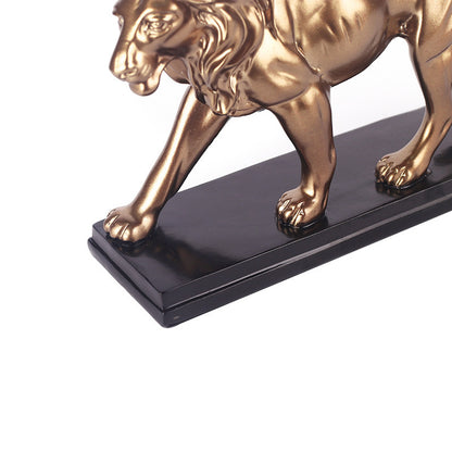 Modern Resin Desk Lion Decoration – Hand-Painted Creative Gift for Animal Lovers