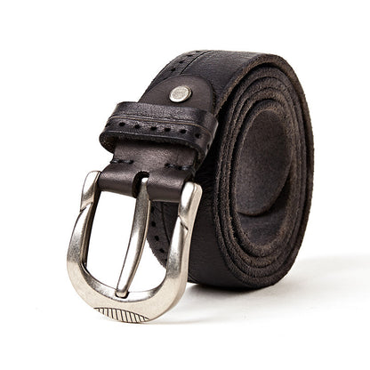 Unisex Cowhide Leather Belt | Premium First Layer Cowhide | Stylish Pin Buckle | Multiple Colours Available