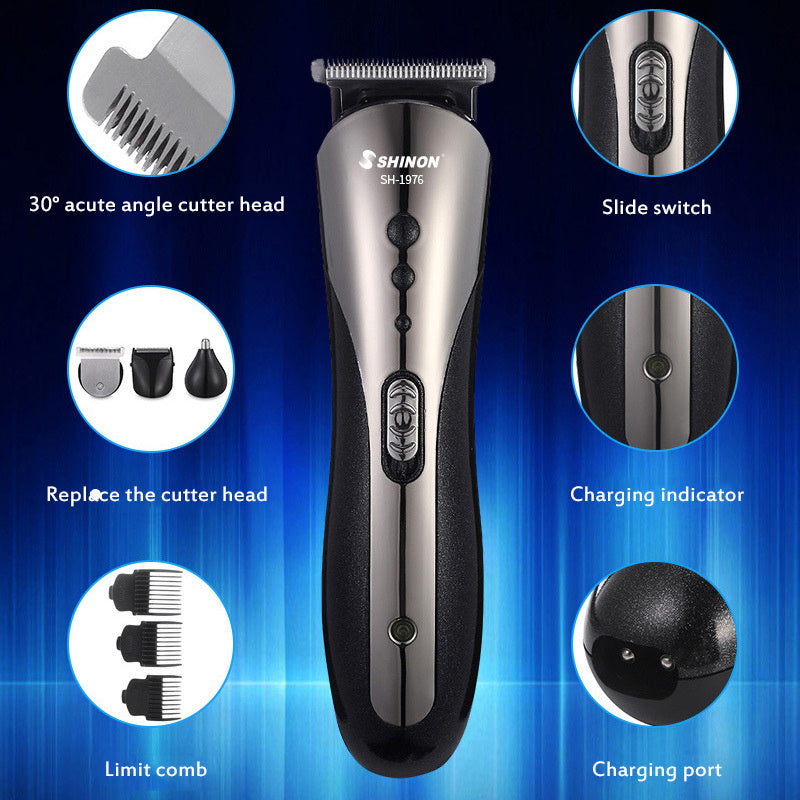 Three-in-One Men's Multifunctional Grooming Suit | SH-1976 Model | Compact & Rechargeable