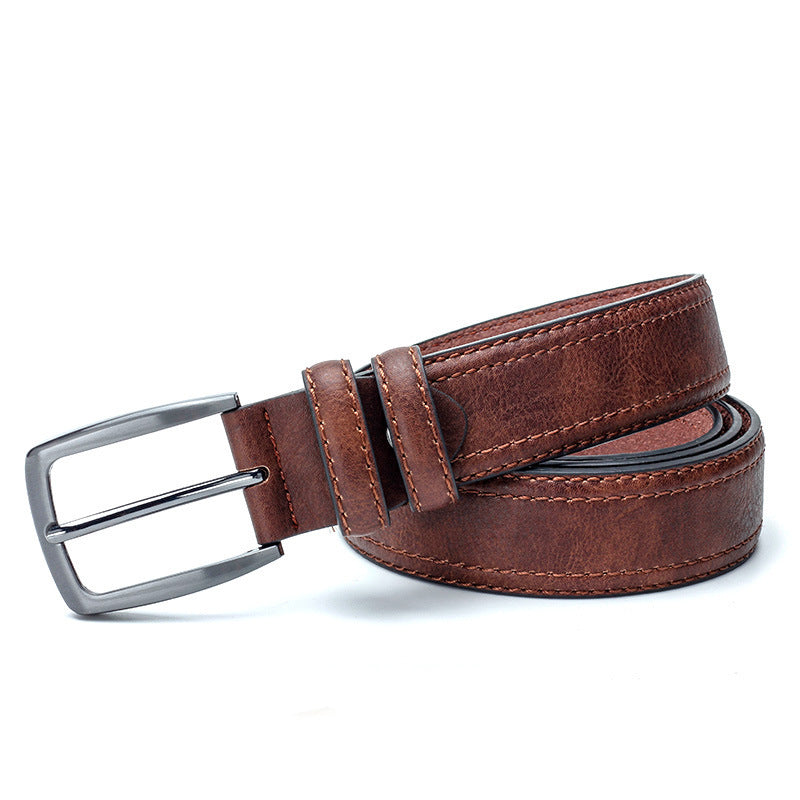 Vintage-Style Men's Belt - Classic Elegance with Premium Imitation Leather