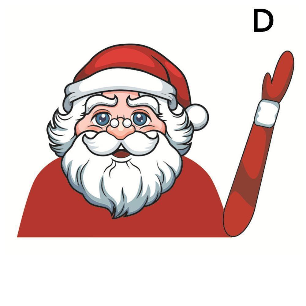 Santa Wiper Car Sticker | Waterproof & Sun-Proof | Reusable Festive Decoration for Your Vehicle