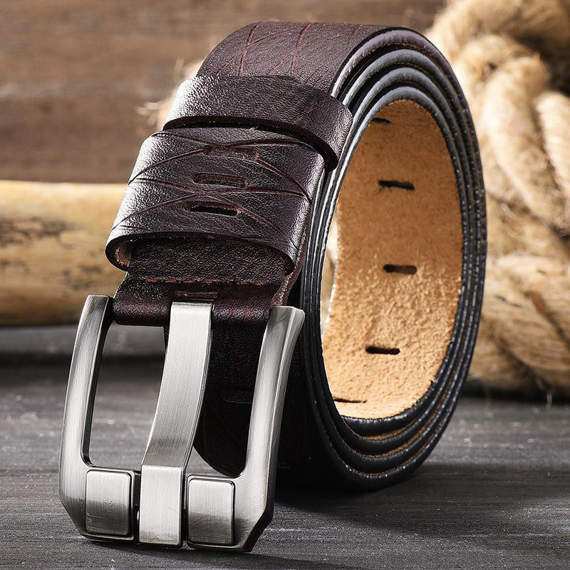 Versatile Double Skin Leather Belt for Men | Stylish and Durable | Leisure Accessory