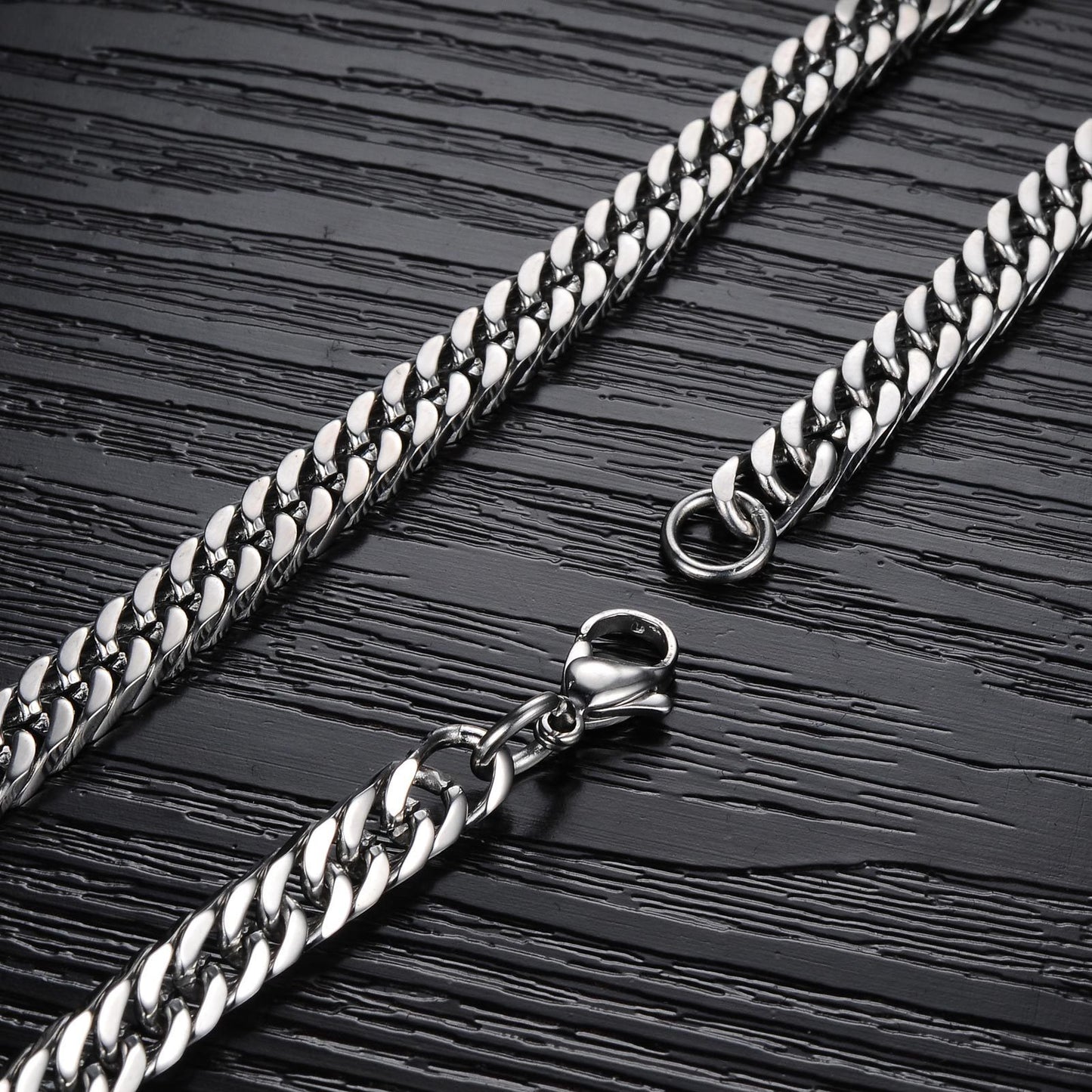 Men's Titanium Steel Link Chain Necklace | 56cm Length | 8mm & 6mm Width | Classic & Durable Design