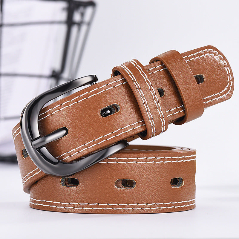 Unisex Imitation Leather Belt | Square Alloy Pin Buckle | Versatile Design for Men & Women | Multiple Colours