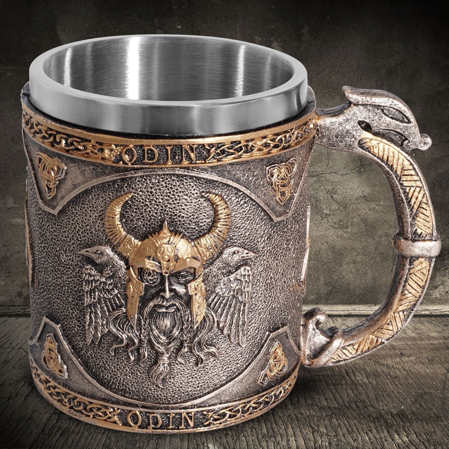 Personalized Tableware Viking Stainless Steel Liner Skull Tankard