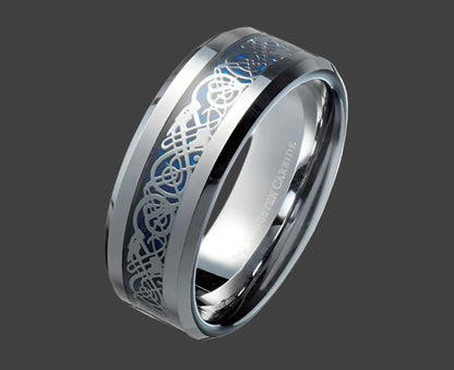 Silver Tungsten Celtic Ring - Mensclub.co.uk